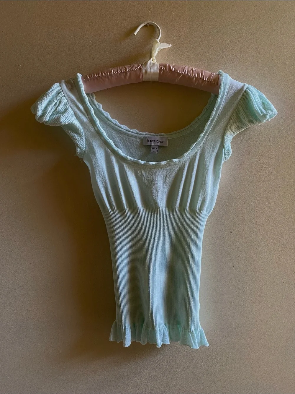 Vintage Bebe Milkmaid top - Picture 1 of 3